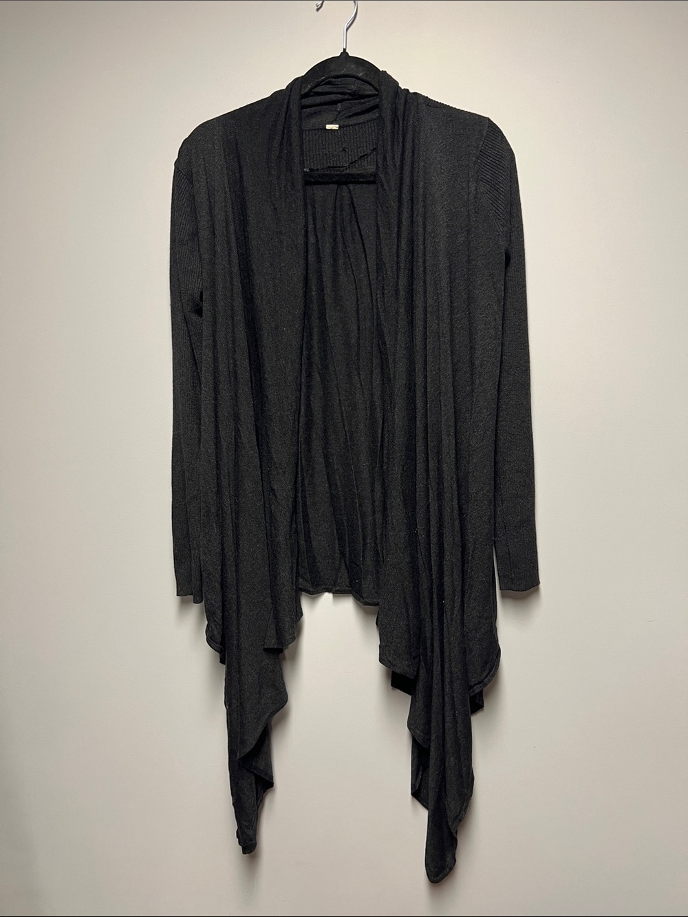 lululemon athletica Black Open-Front Draped Cardigan